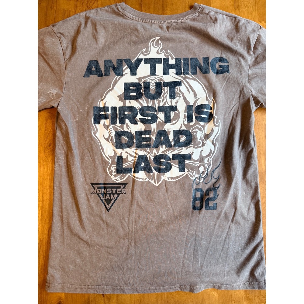 Monster Jam Grave Digger Kids Brown Graphic Tee XXL 18 Anything But First 298 - Picture 4 of 5